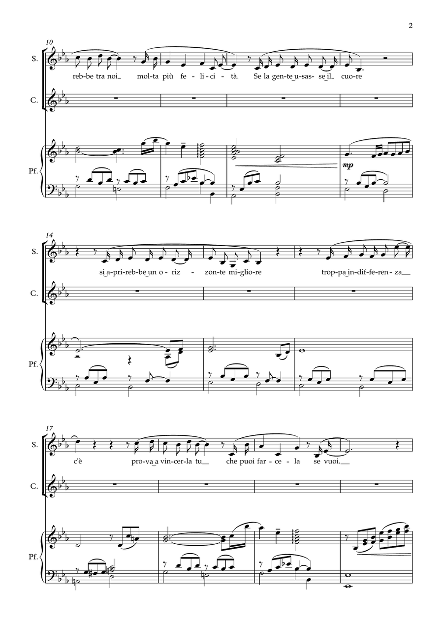Se La Gente Usasse Il Cuore Choir scores gallery preview page 2