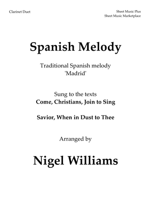 Spanish Melody, for Clarinet Duet