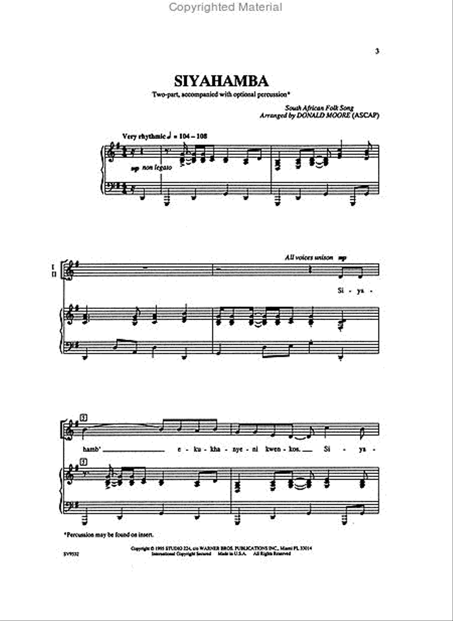 Siyahamba 2-Part scores gallery preview page 2