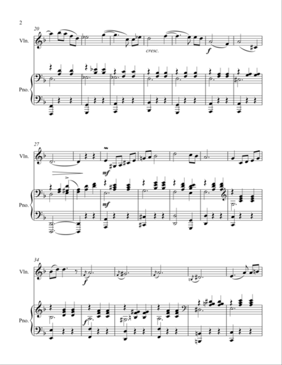 Adieu Adieu Violin Solo scores gallery preview page 2