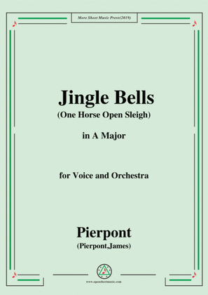 Book cover for Pierpont-Jingle Bells(The One Horse Open Sleigh),in A Major,for Voice&Orchestra