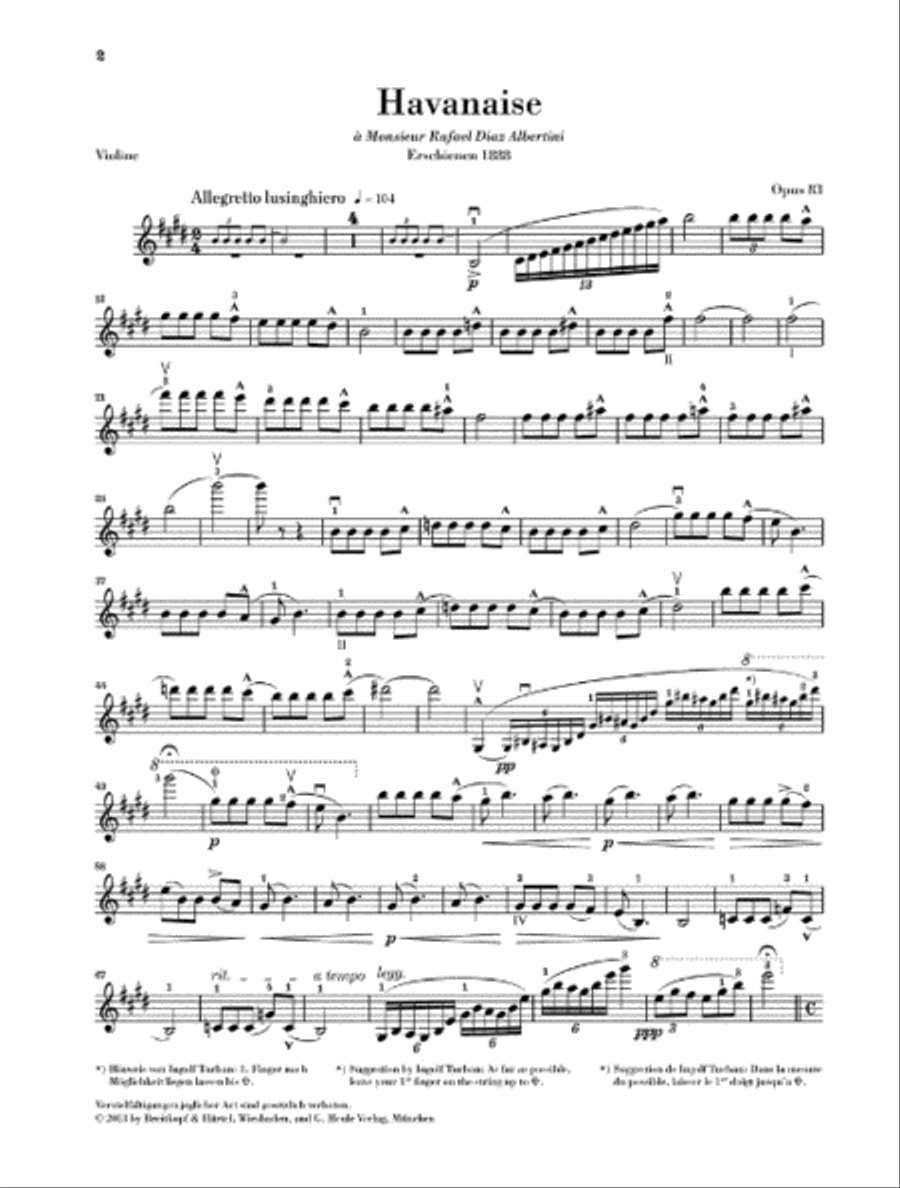 Havanaise, Op. 83 Havanaise, Op. 83 Violin Solo scores gallery preview page 4