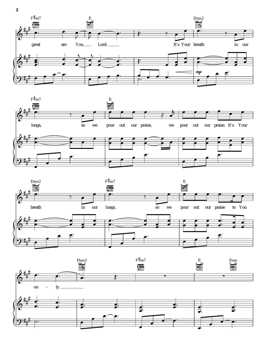 Great Are You Lord Guitar scores gallery preview page 2