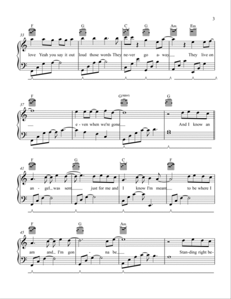 What Are Words Piano Solo scores gallery preview page 3
