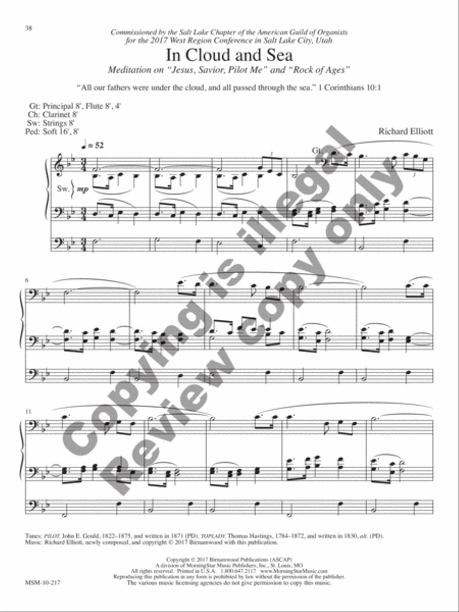 Reflections: Nine Hymn Arrangements Celebrating 150 Years of Organ Music in Salt Lake City Organ scores gallery preview page 12