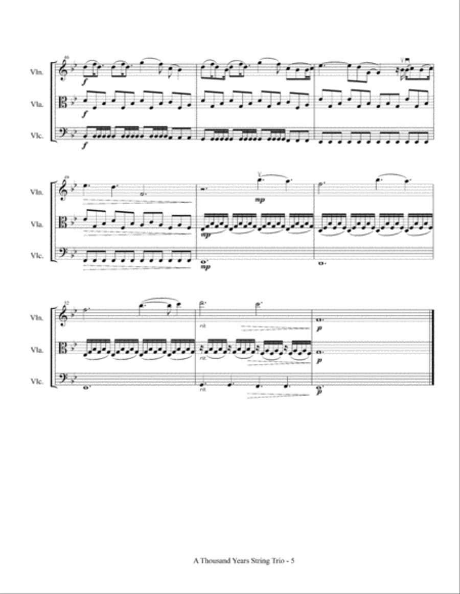 A Thousand Years String Trio scores gallery preview page 6