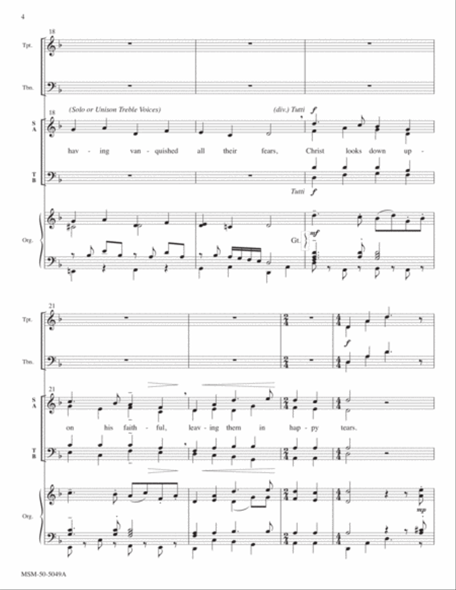 Up Through Endless Ranks of Angels Choir scores gallery preview page 4