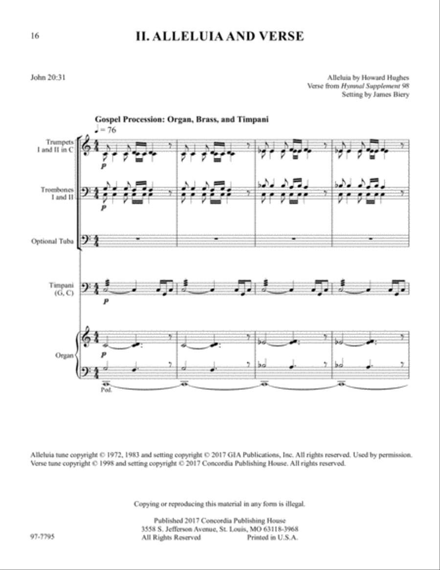 Festival Divine Service: Lutheran Service Book, Setting Four 4-Part scores gallery preview page 3