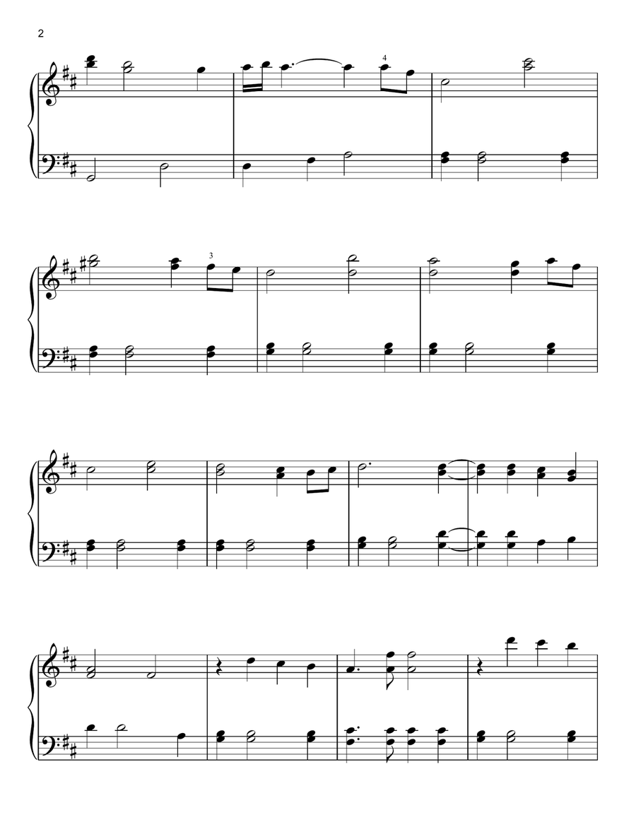Aeris's Theme (from Final Fantasy VII) Easy Piano scores gallery preview page 2