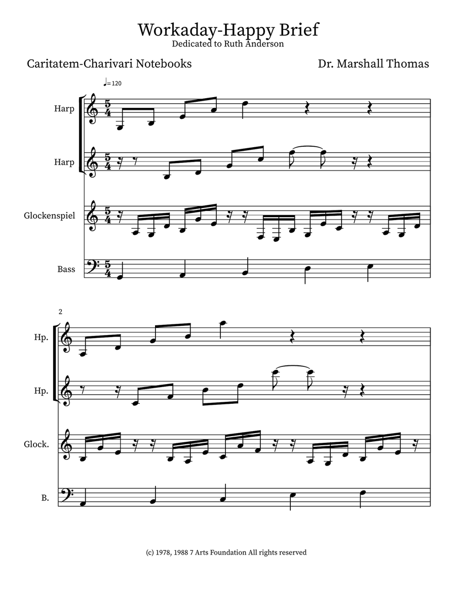 Workaday-Happy Brief Small Ensemble scores gallery preview page 1