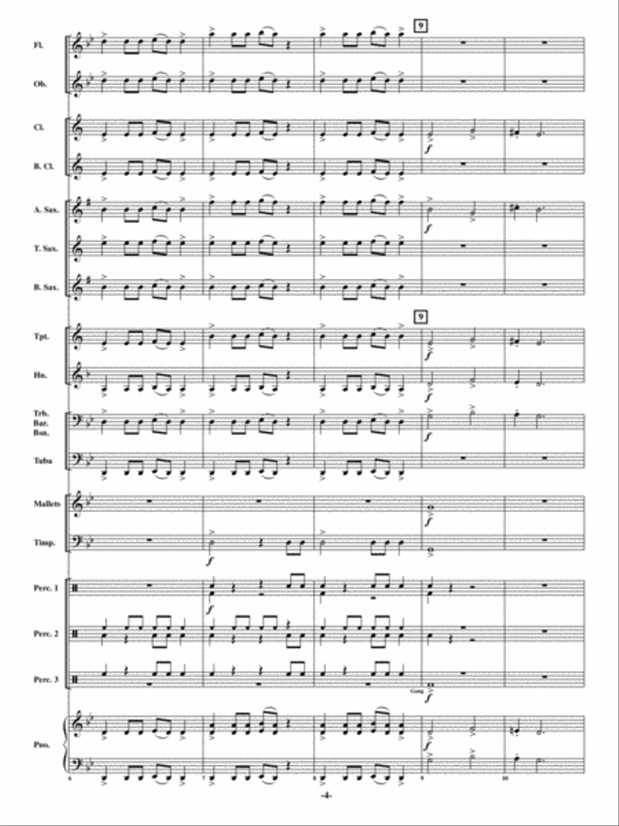 Procession of the Gladiators Concert Band scores gallery preview page 3