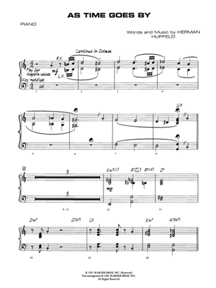 As Time Goes By: Piano Accompaniment