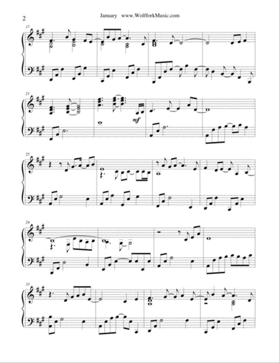 January January Piano Solo scores gallery preview page 2