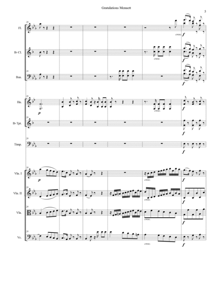 Beethoven Allegretto (Gratulations-Menuett) for Orchestra, WoO 3