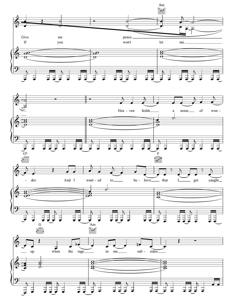 Silence Piano, Vocal, Guitar scores gallery preview page 3