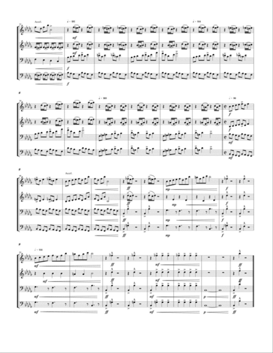 In The Hall of the Mountain King Brass Quartet scores gallery preview page 3