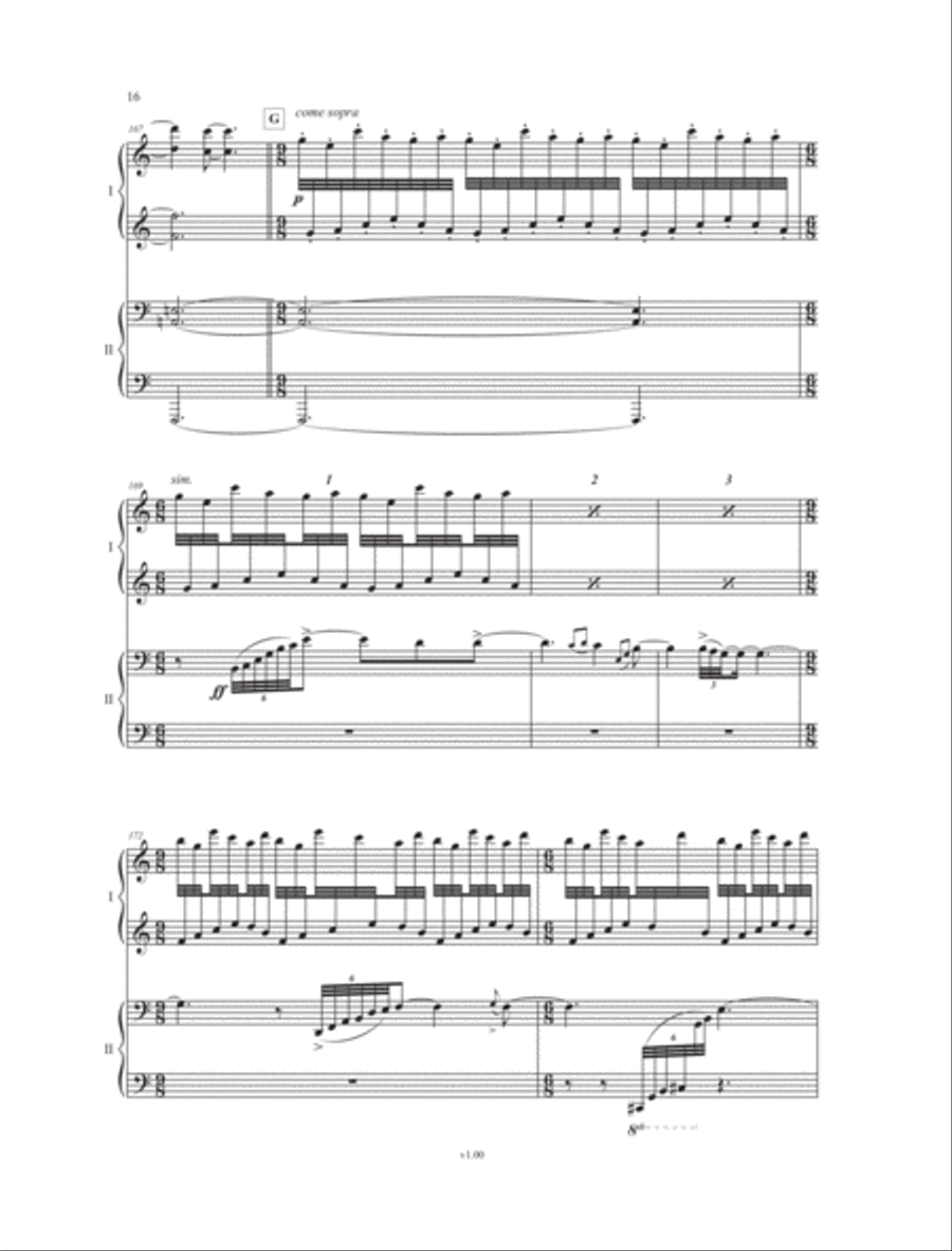 Sonata for Piano Four Hands Small Ensemble scores gallery preview page 4