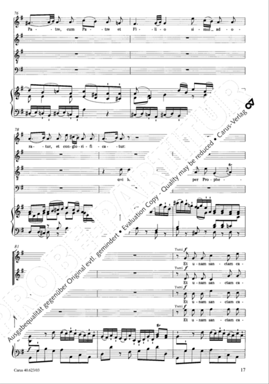 Missa brevis in G major Missa brevis in G major 4-Part scores gallery preview page 20