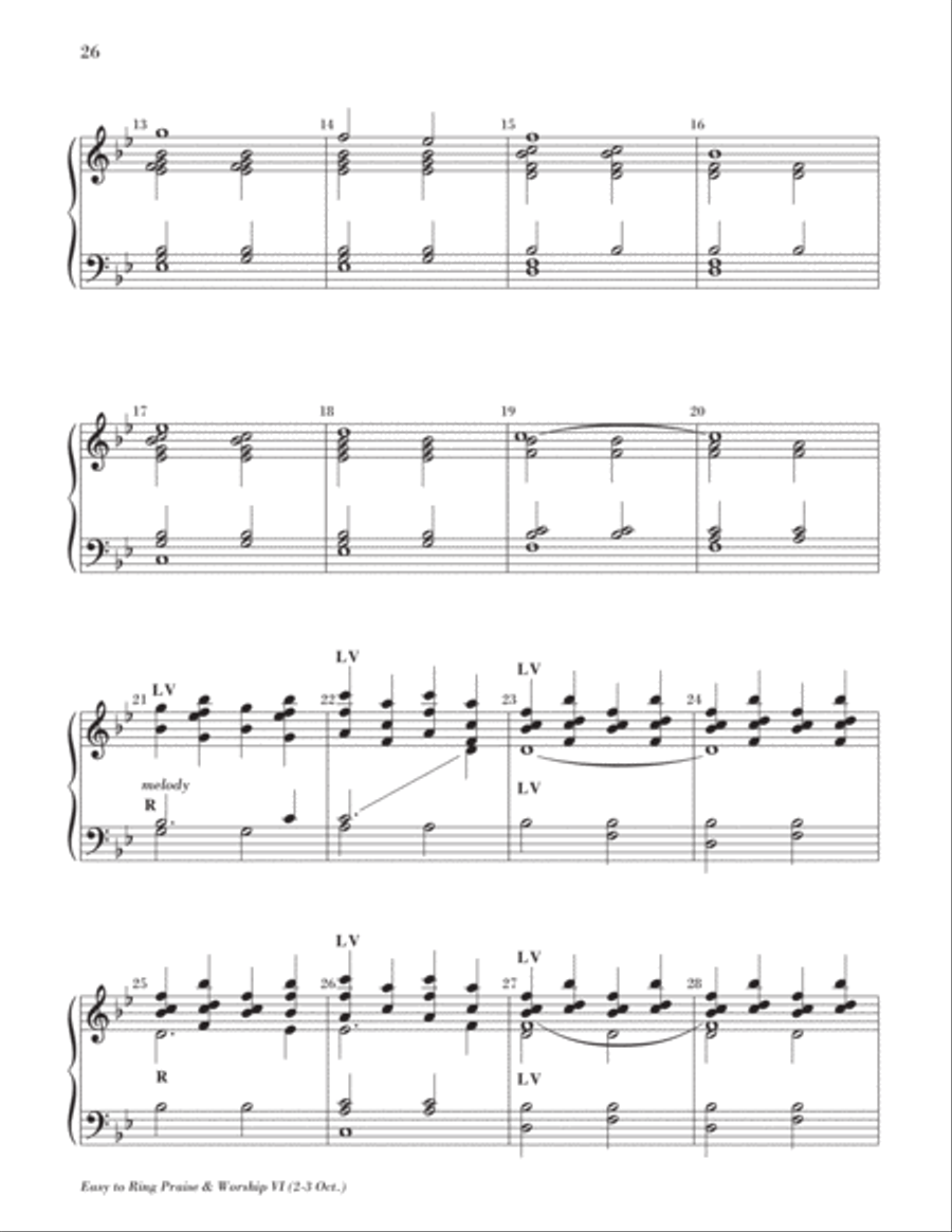Easy to Ring Praise and Worship 3-Octaves scores gallery preview page 29