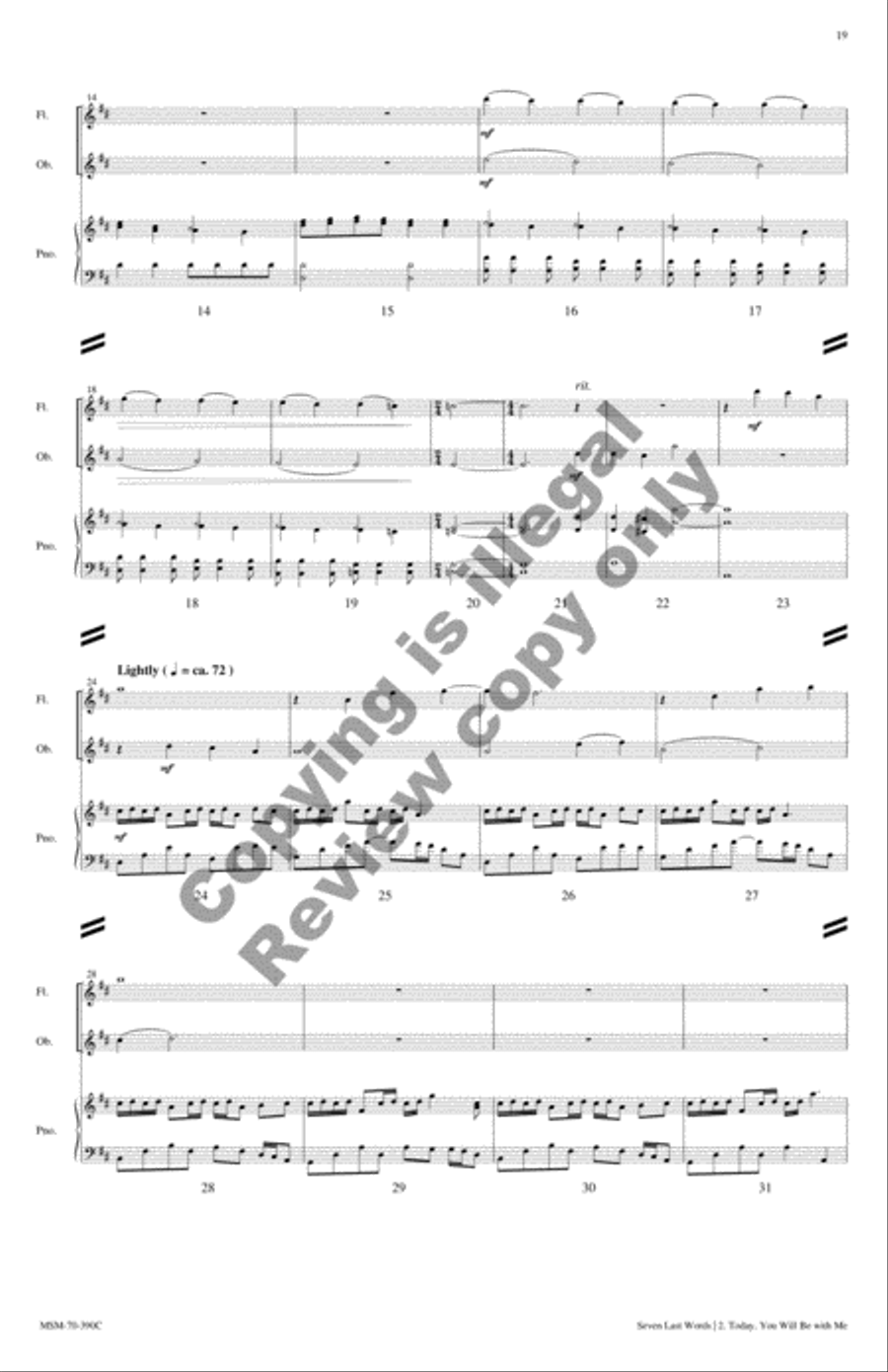 Seven Last Words (Chamber Ensemble Score) Choir scores gallery preview page 32
