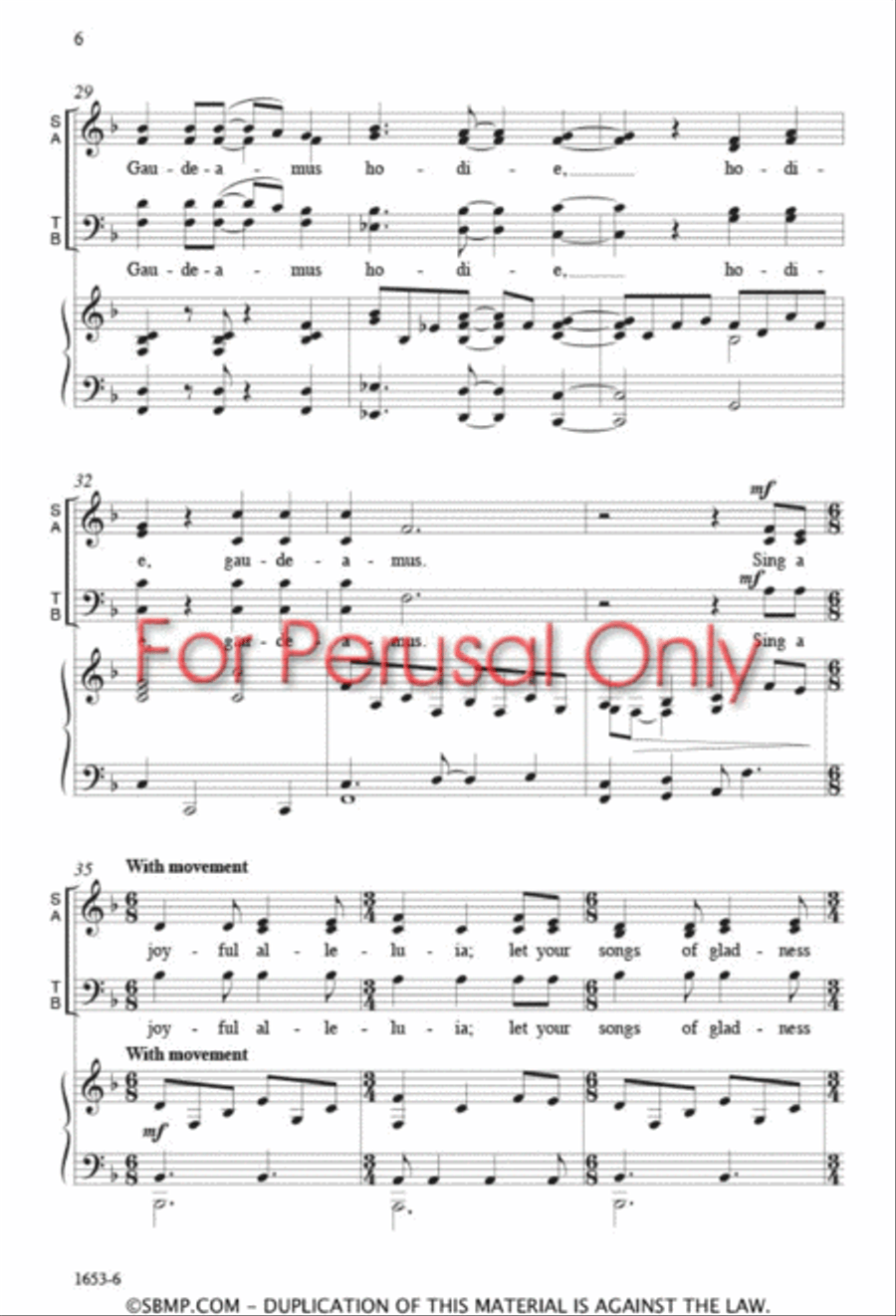 Gaudeamus Hodie Gaudeamus Hodie 4-Part scores gallery preview page 5