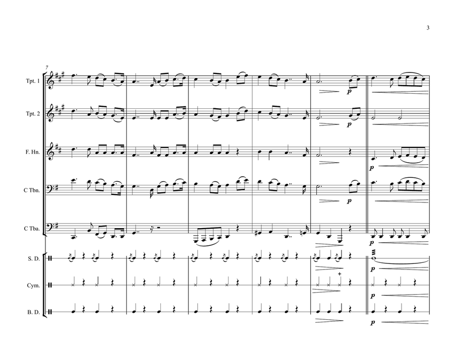 Iranian National Anthem (''Sorood-e Melli-e Jomhoori-e Esiami'') for Brass Quintet & Percussion Brass Quintet scores gallery preview page 3