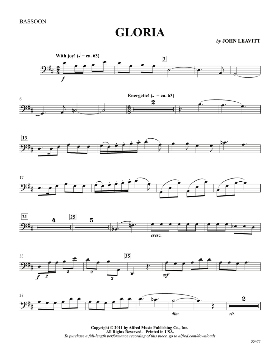 Gloria: Bassoon