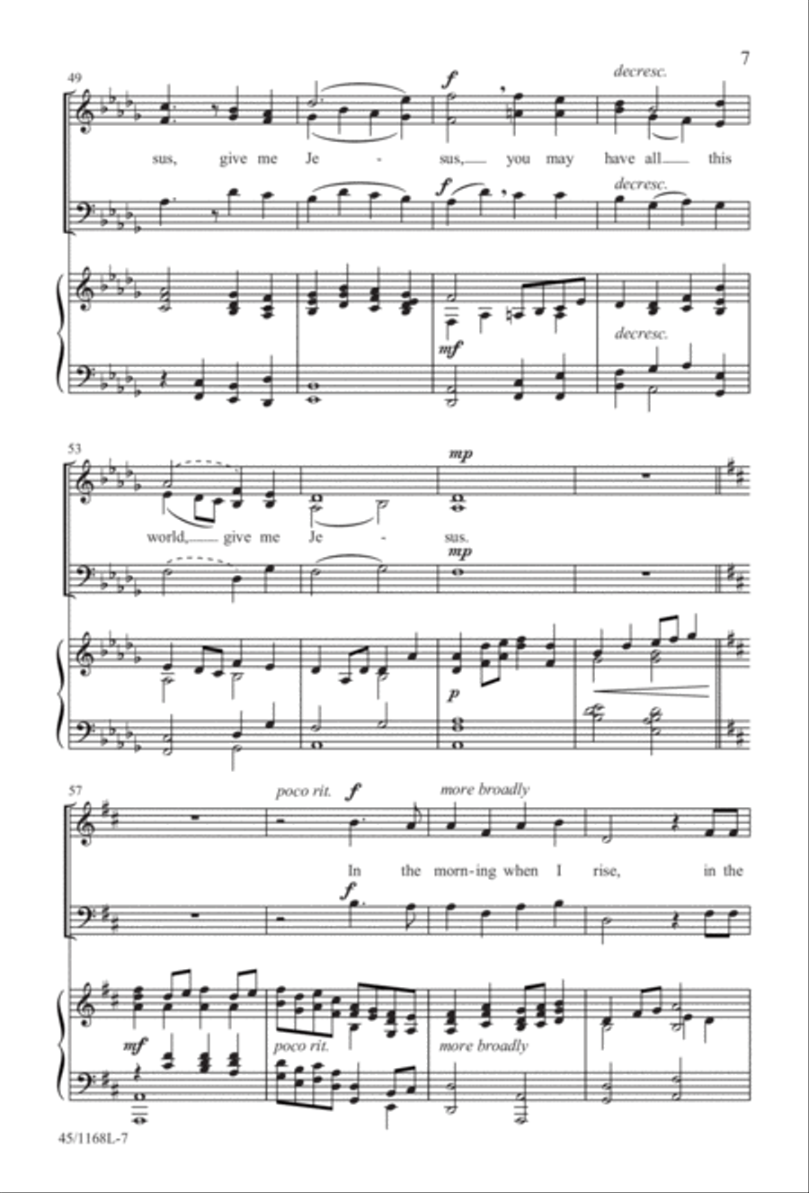 8 Anthems for About 12 Singers 3-Part scores gallery preview page 7
