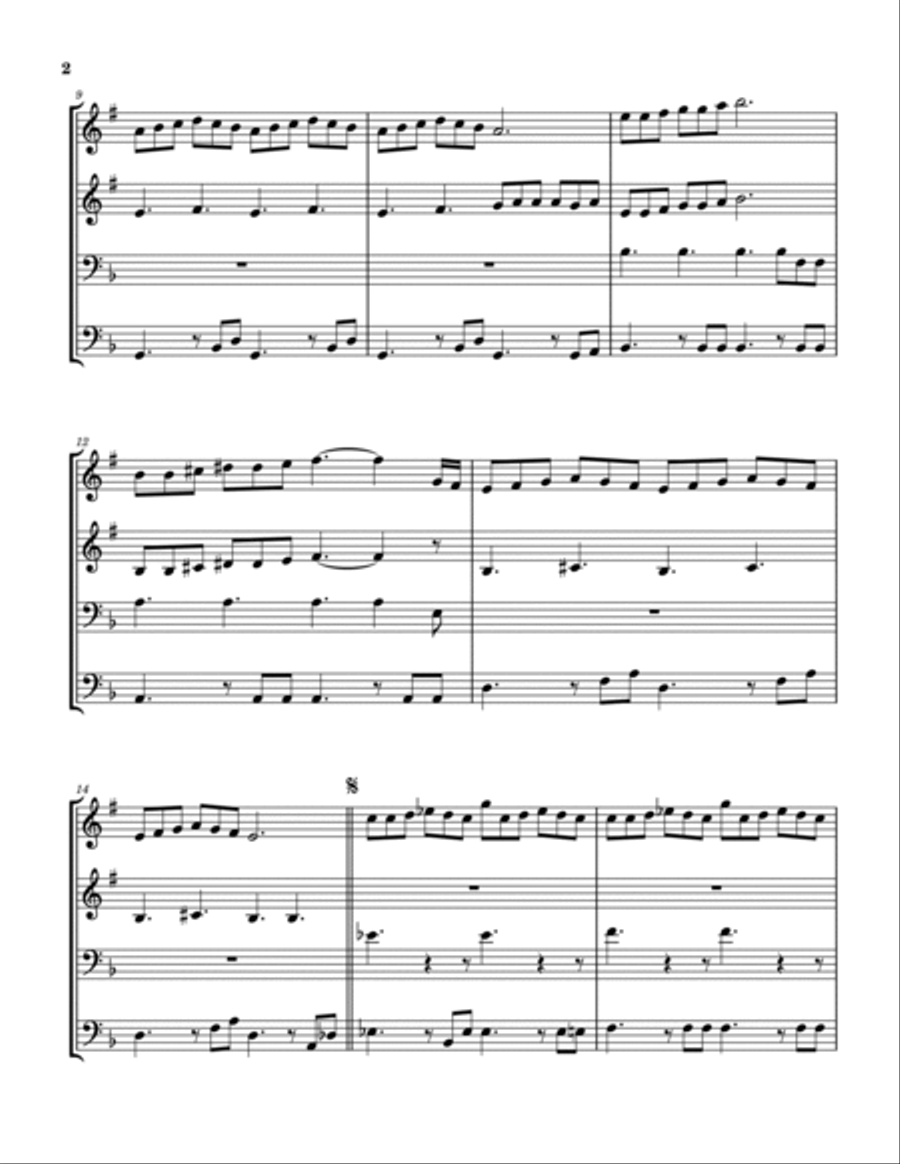 Theme From A Non-Existent Tv Series Brass Quartet scores gallery preview page 3