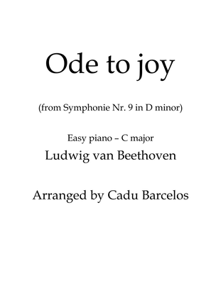 Book cover for Ode to Joy - Easy Piano C Major