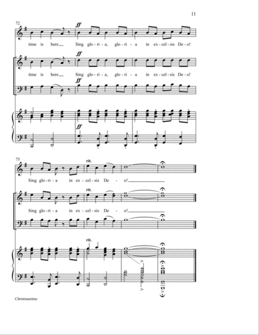 Christmastime Unison Choir scores gallery preview page 12