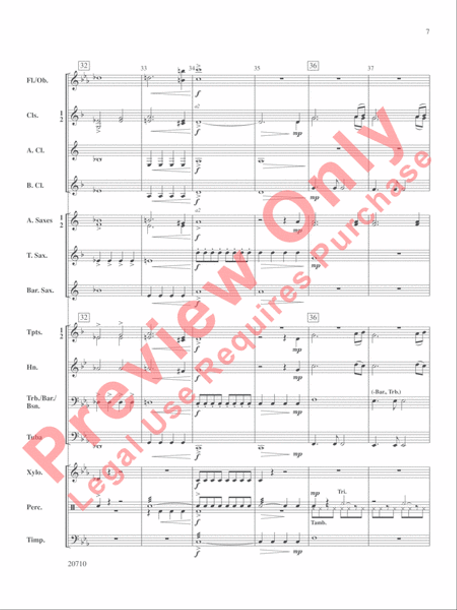 In Darkest Night Concert Band scores gallery preview page 8