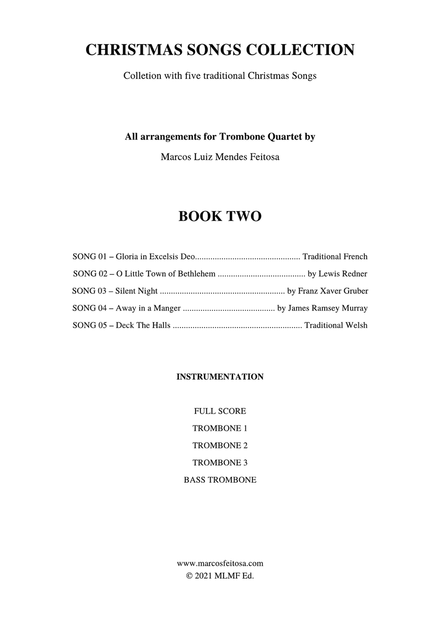 Christmas Song Collection (for Trombone Quartet) - BOOK TWO Brass Quartet scores gallery preview page 2