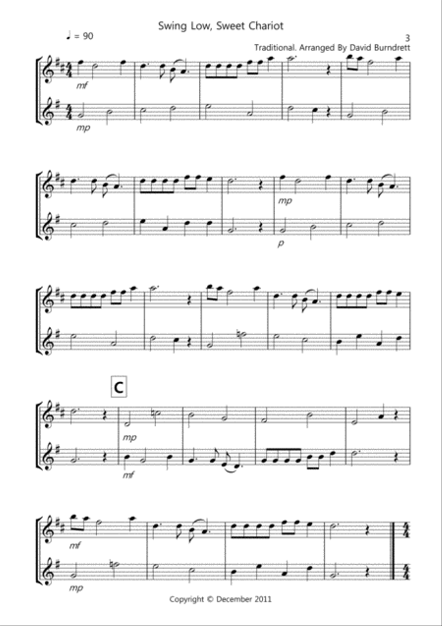 8 Easy Duets for Alto And Tenor Saxophone Woodwind Trio scores gallery preview page 3