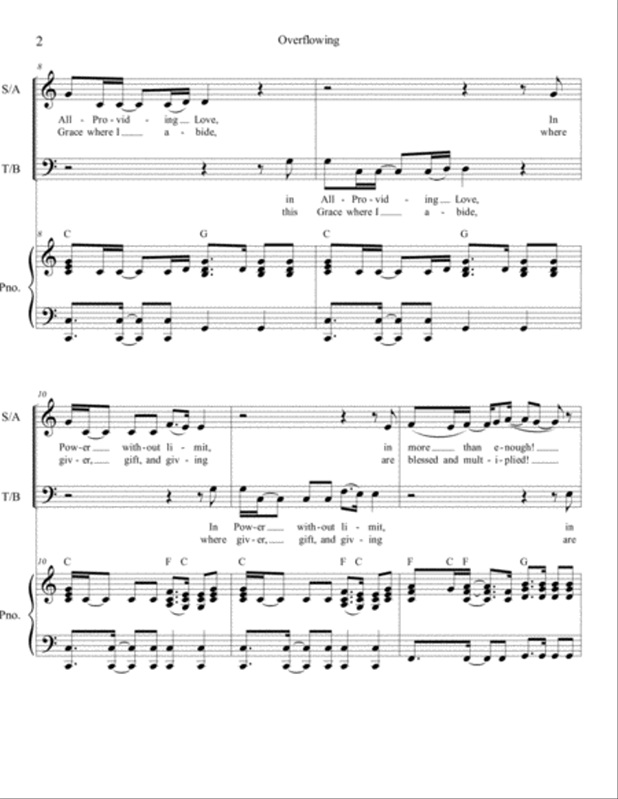 Overflowing 4-Part scores gallery preview page 2
