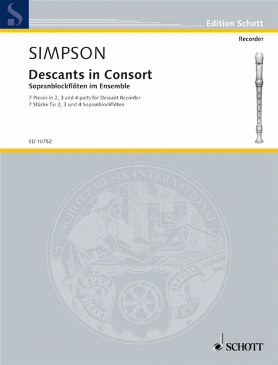 Descants in Consort Soprano Recorder scores gallery preview page 1