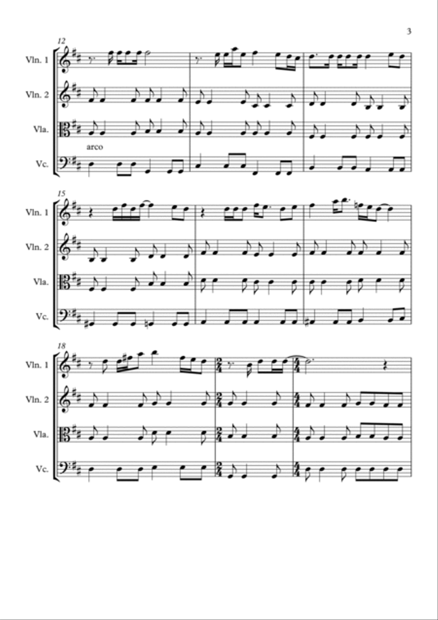 Your Song Your Song String Quartet scores gallery preview page 3