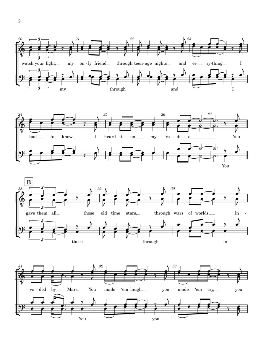Radio Ga Ga TTBB scores gallery preview page 2