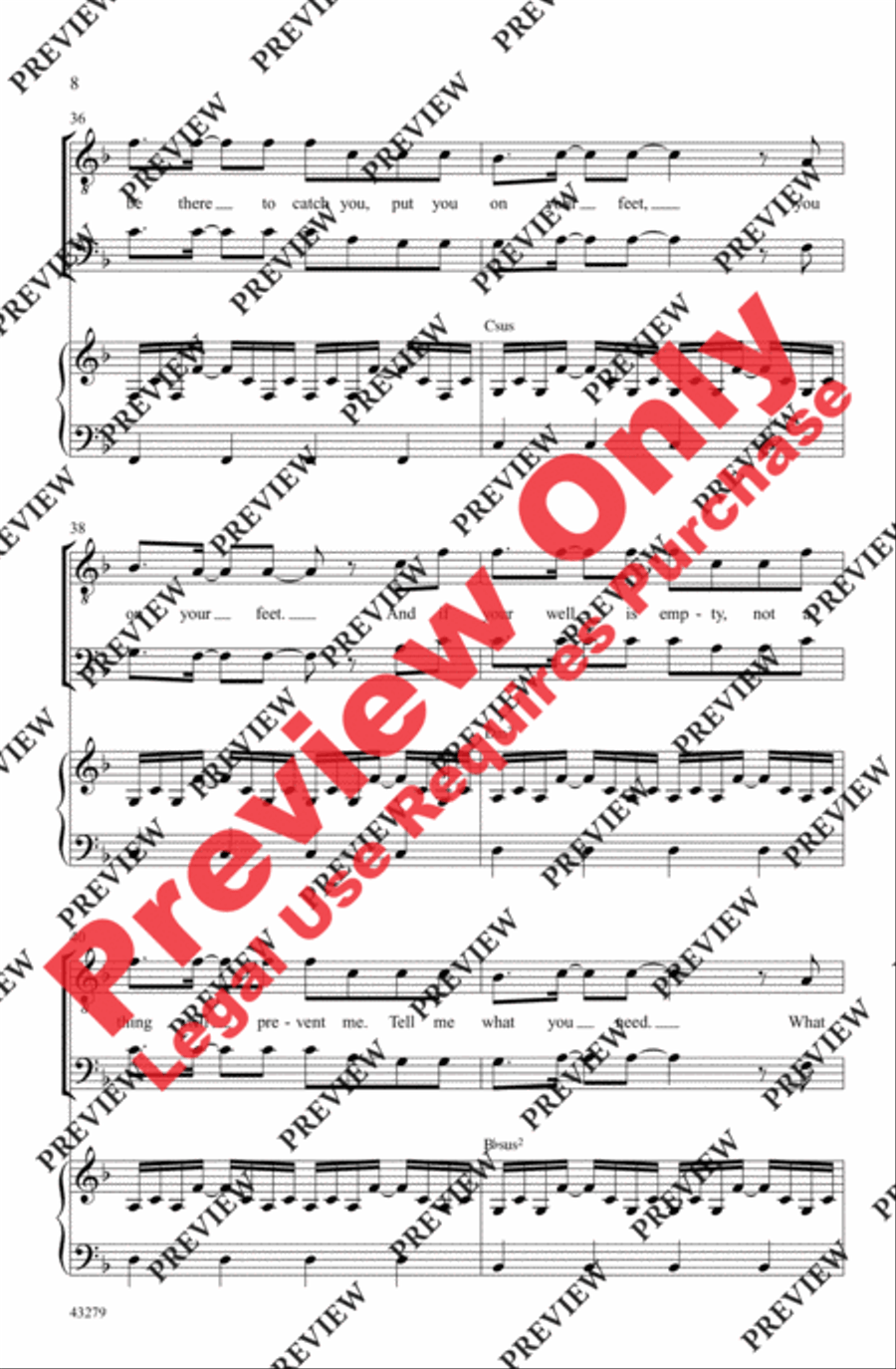 Gone, Gone, Gone Men's Choir scores gallery preview page 8