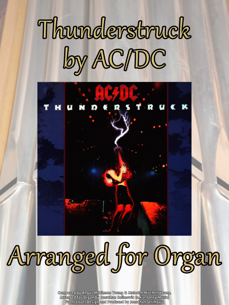 Thunderstruck Organ Solo scores gallery preview page 1