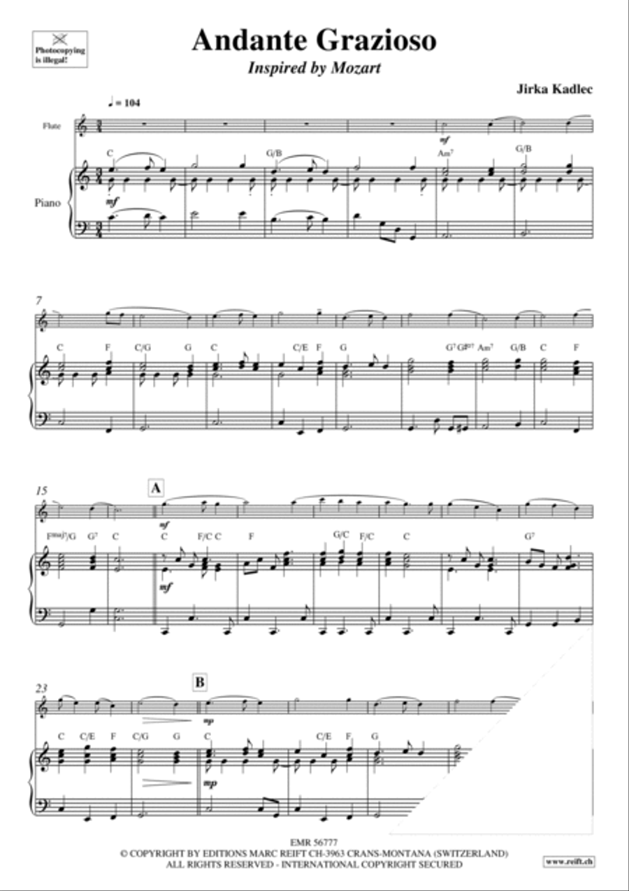 Andante Grazioso Flute Solo scores gallery preview page 4
