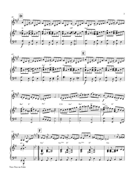 Tico-Tico no Fubá - Choro - Key: G-minor - Piano and Euphonium