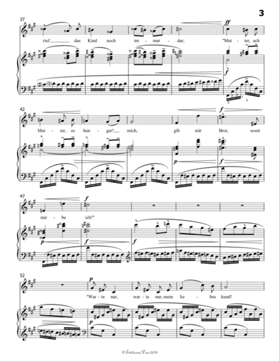 Das irdische Leben, by Mahler, in A Major Piano, Vocal scores gallery preview page 5