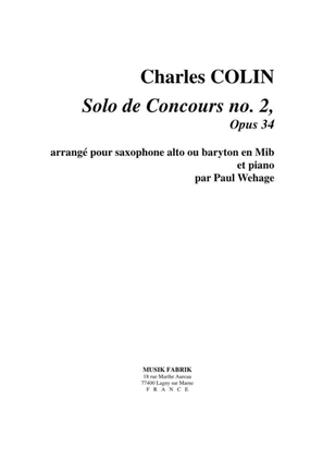 Book cover for Solo de Concours no. 2, Opus 34