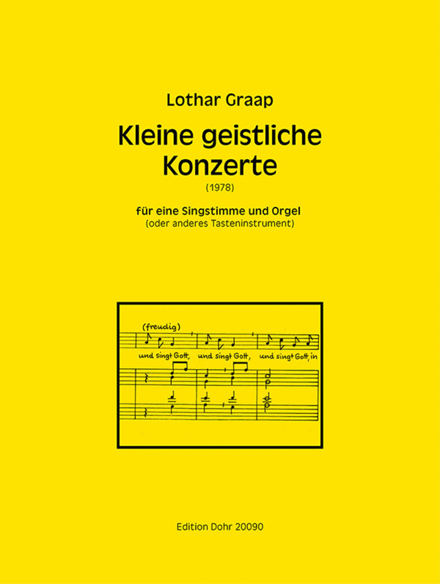 Kleine geistliche Konzerte für Singstimme und Orgel (Tasteninstrument) Performance Score scores gallery preview page 1