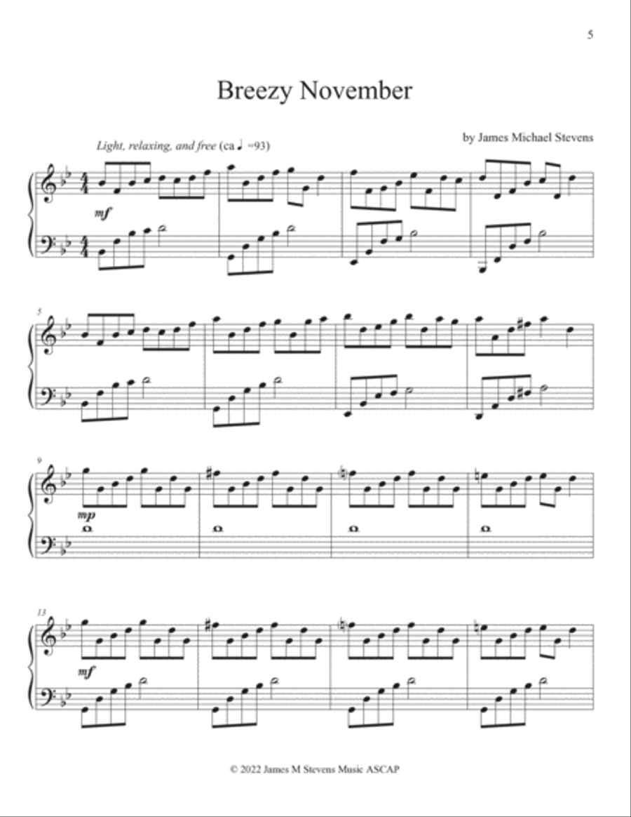 Musings in November Piano Book Piano Solo scores gallery preview page 5