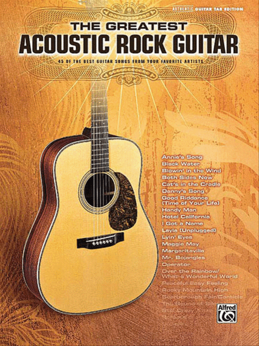 The Greatest Acoustic Rock Guitar Acoustic Guitar scores gallery preview page 1