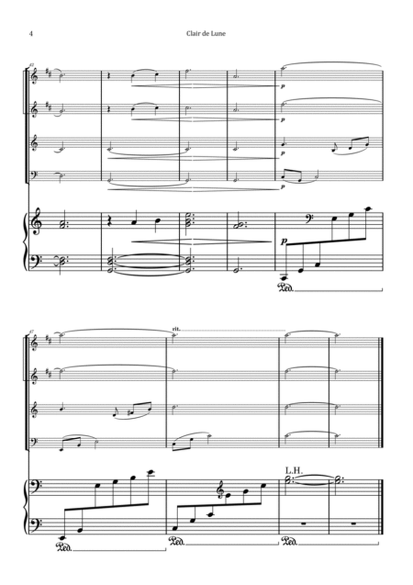 Clair de Lune by Debussy - Brass Quartet with Piano image number null