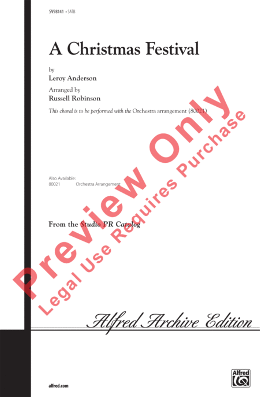 A Christmas Festival A Christmas Festival 4-Part scores gallery preview page 2