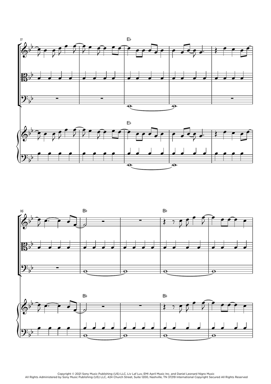 Drivers License Cello scores gallery preview page 2